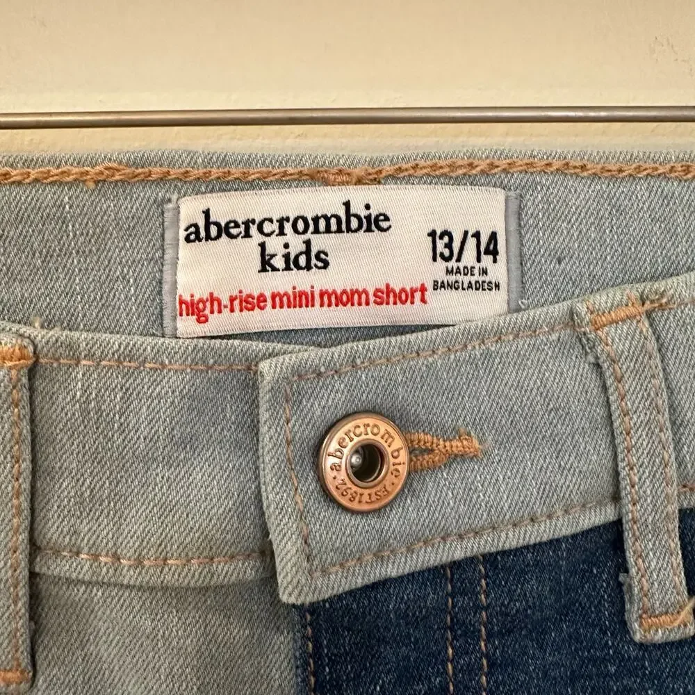 NEW Abercrombie Kids High Rise Mom Short sz 13/14